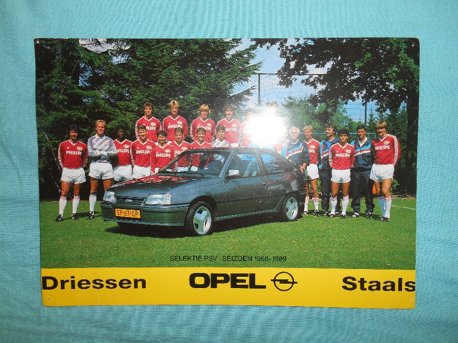 Karta z piłkarzami PSV Eindhoven 1988-89 Oryginalna Unikalna