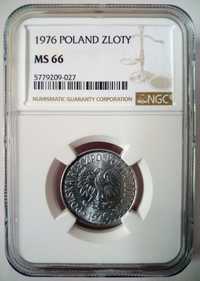 1 złoty 1976 b.z. NGC MS66