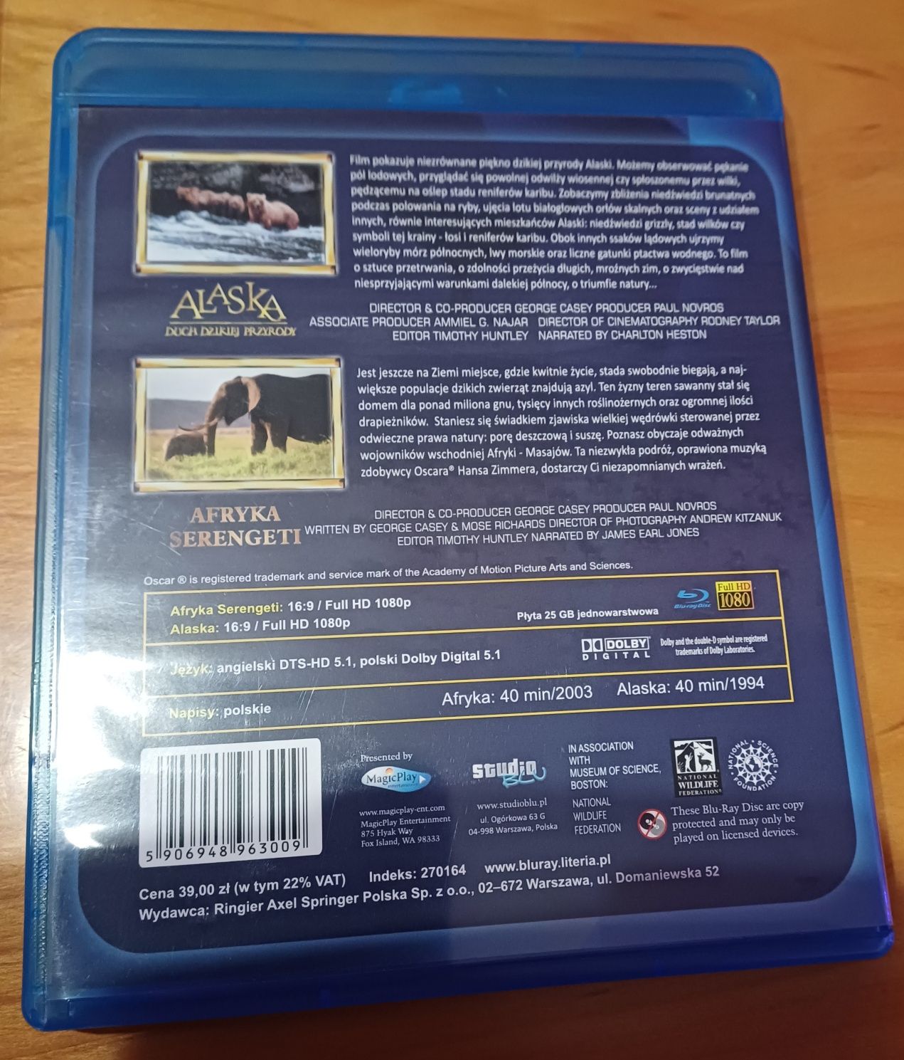 Alaska - Duch dzikiej przyrody, Serengeti blu ray