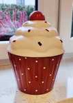 Dekoracja ozdoba ceramiczna , Pojemnik ceramiczny muffin Vintage