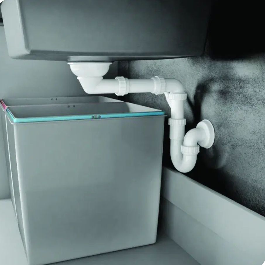 Syfon do zlewozmywaka granitowego 1-komorowego - Space-Saver Deante