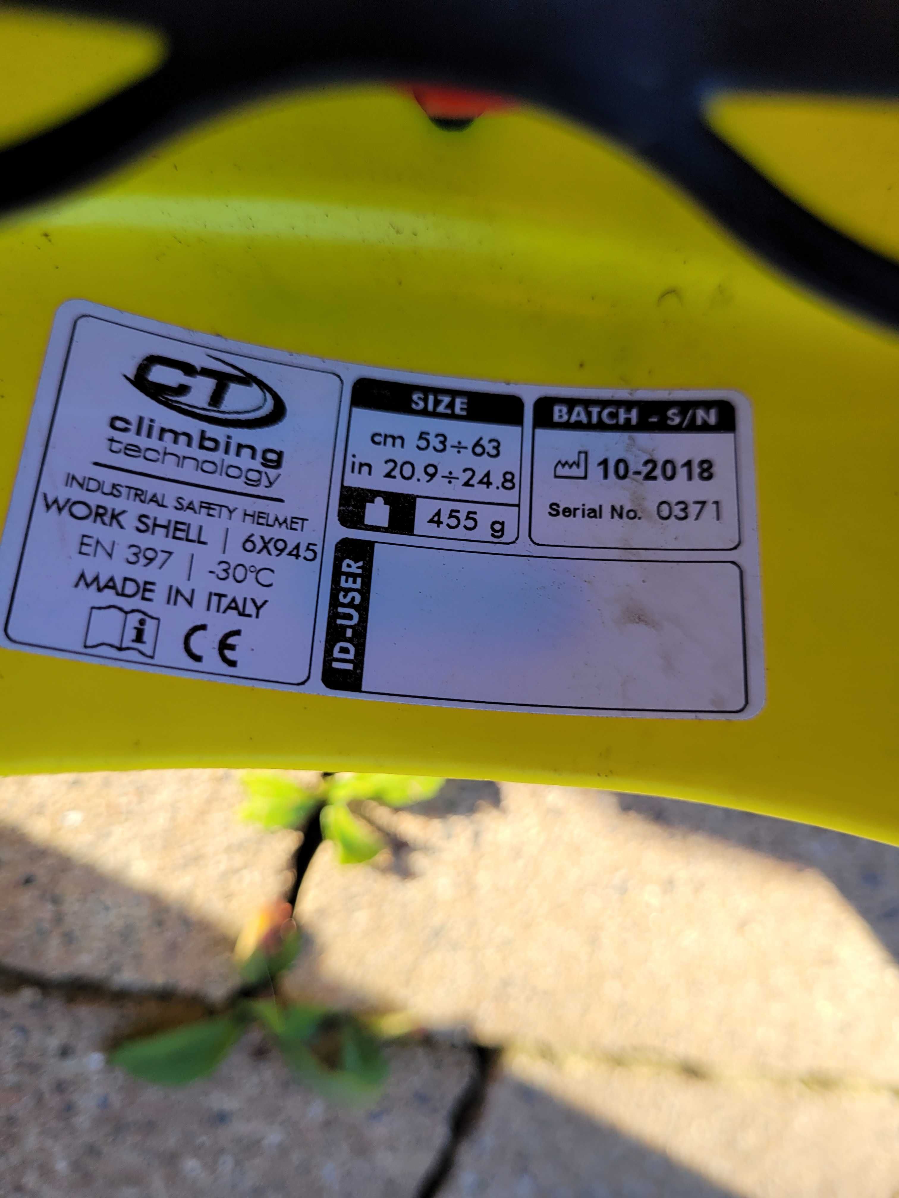 Kask Climbing Technology Work Shell- yellow - szt.2