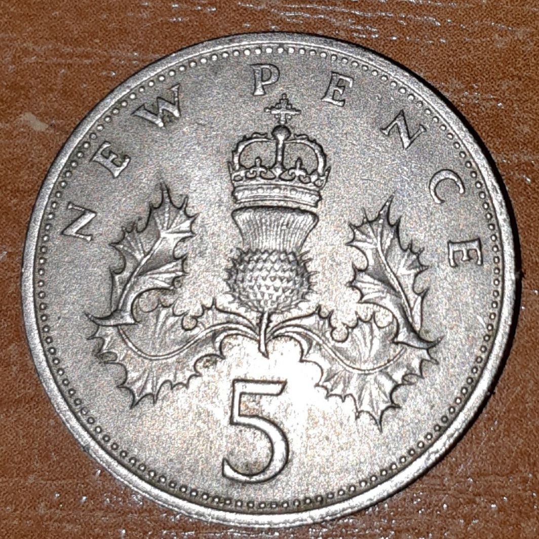 Великобритания 5 новых пенсов, 1969