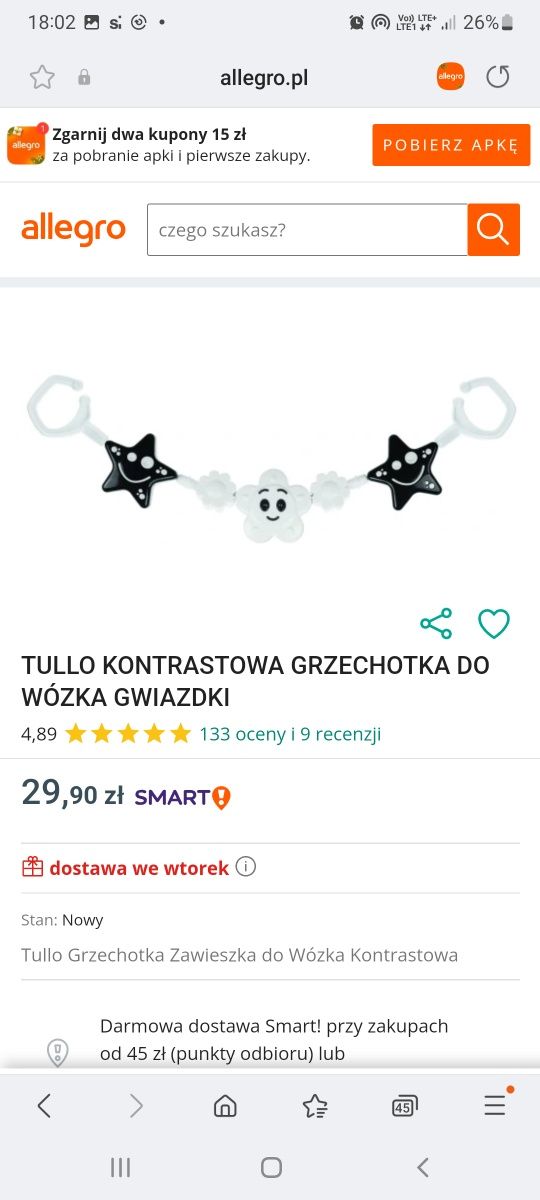 Kontrastowy zestaw tullo