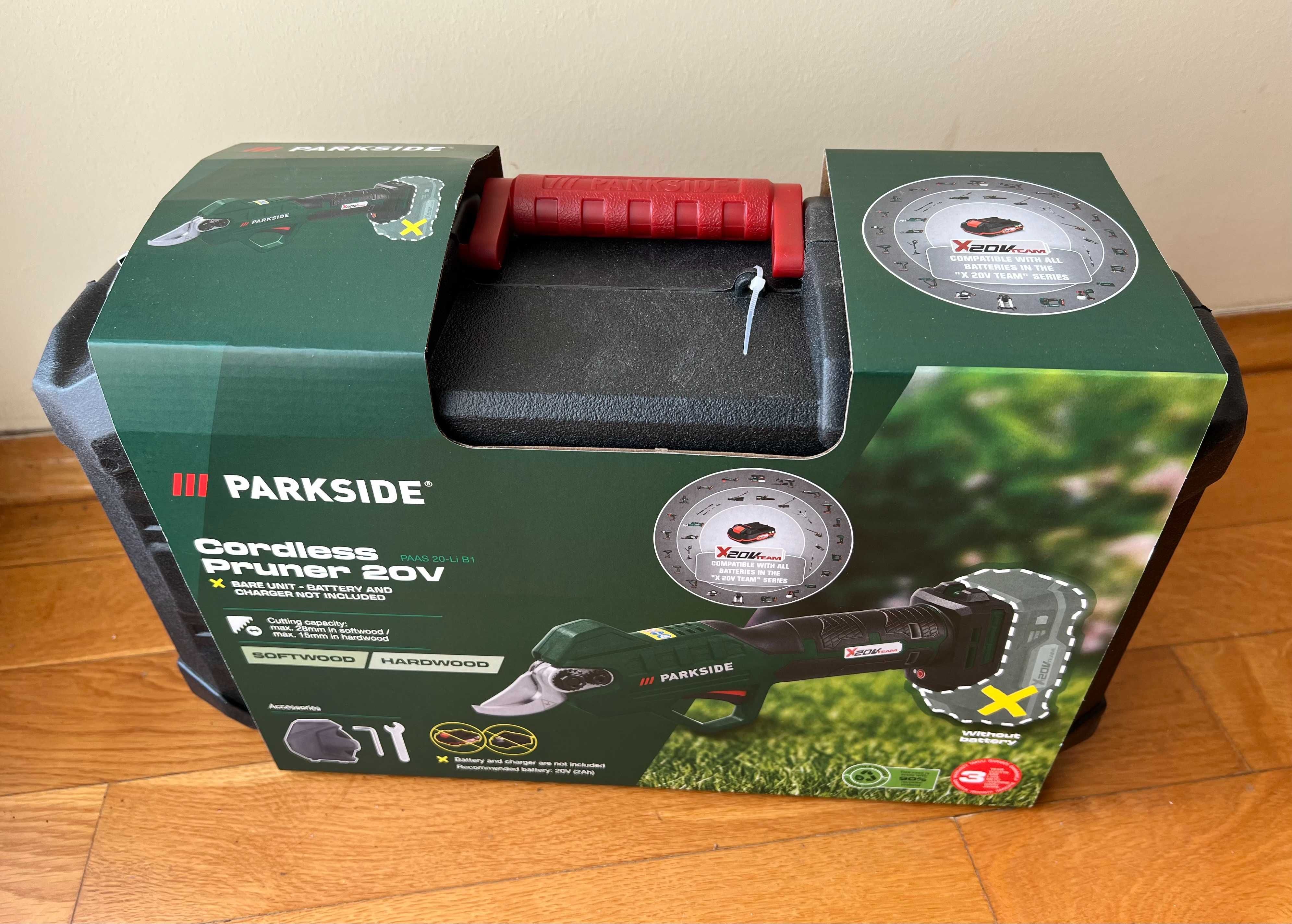 Akumulatorowe nożyce do gałęzi Parkside Sekator PAAS A1 20V