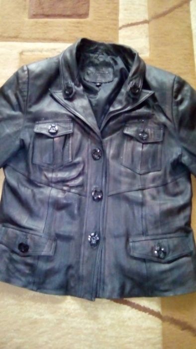 Кожаная куртка пиджак 46-48р XL