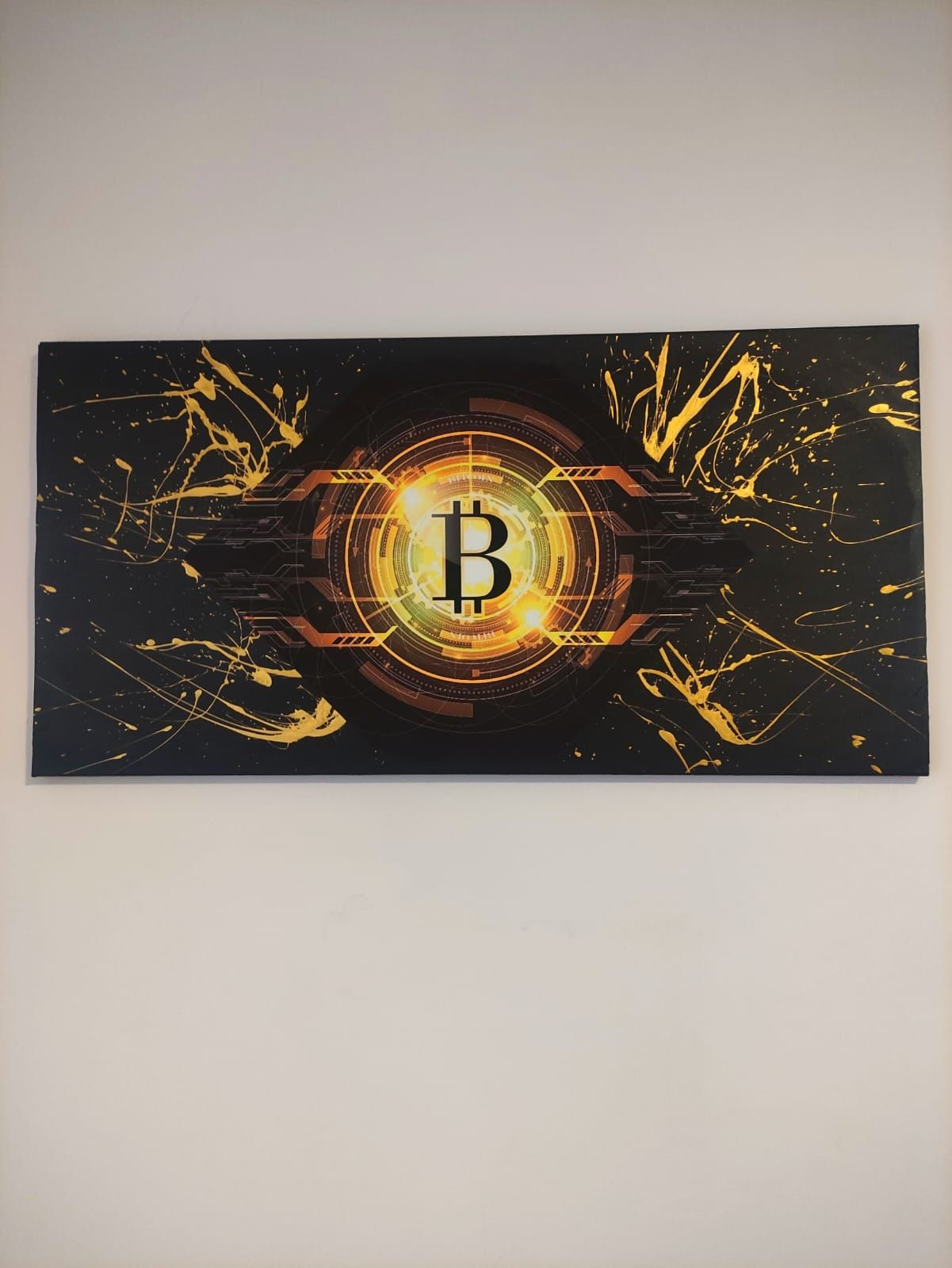 BITCOIN obraz do salonu, sypialni, biura. Dekoracja motywacyjna 40×80