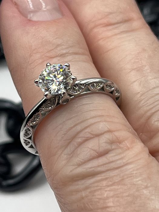 Кольцо серебряное с муассанитом, срібло, каблучка, кільце, серебро топ