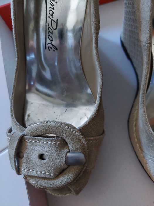Sapatos beges pele 36