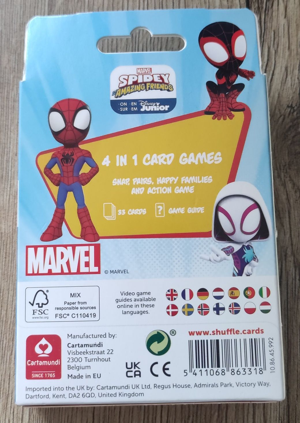 Gra karty gry karciane Marvel Spider-Man Spidey 4w1 nowe