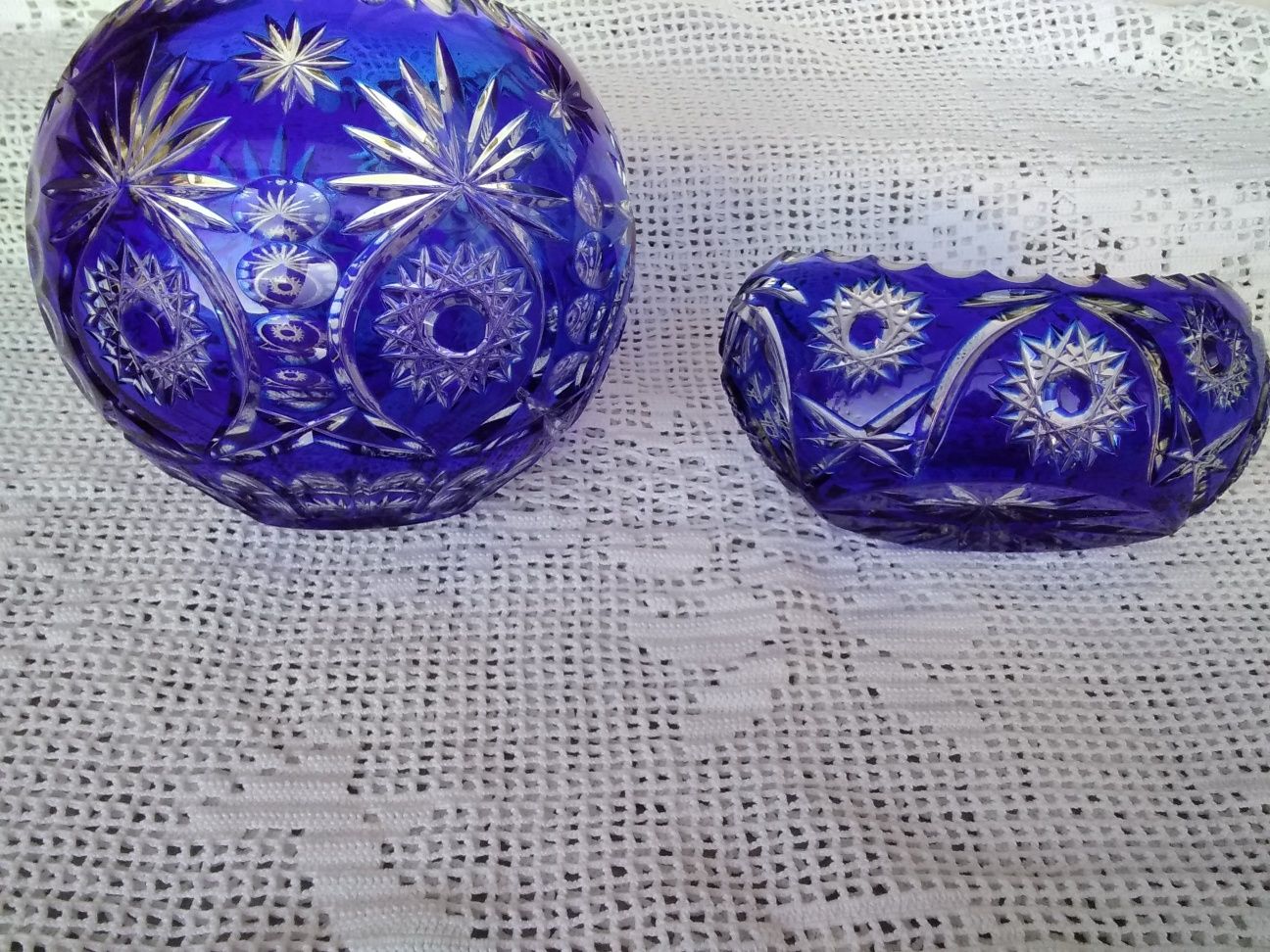 Duas jarras de Cristal da Boémia.