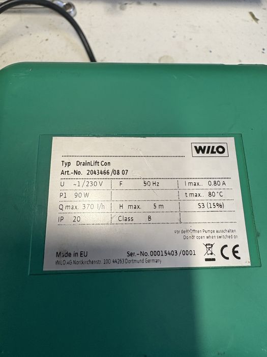 Pompa kondensatu Wilo DrainLift