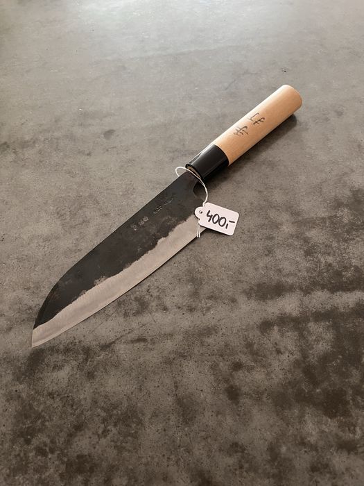 Japoński Nóż Santoku Tōroku Sōke Aohagane Blue Steel Carbon