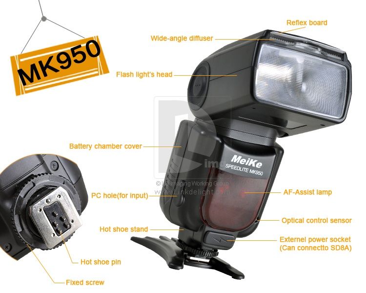 Спалах Meike MK-950 з TTL для Nikon MK950