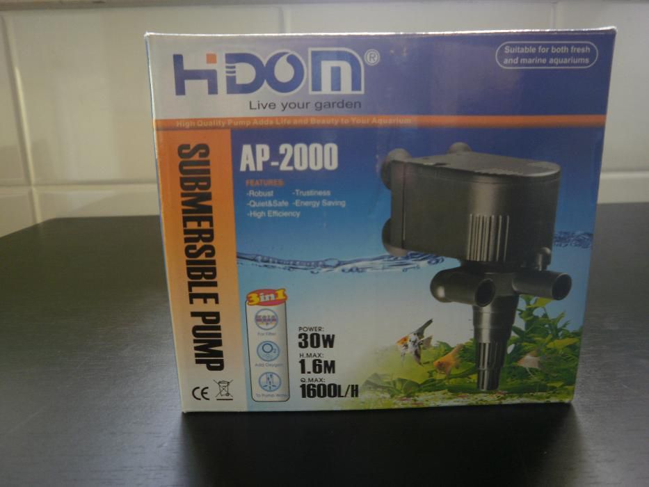 Hidroponia: Bomba de água submersível 1600L/H