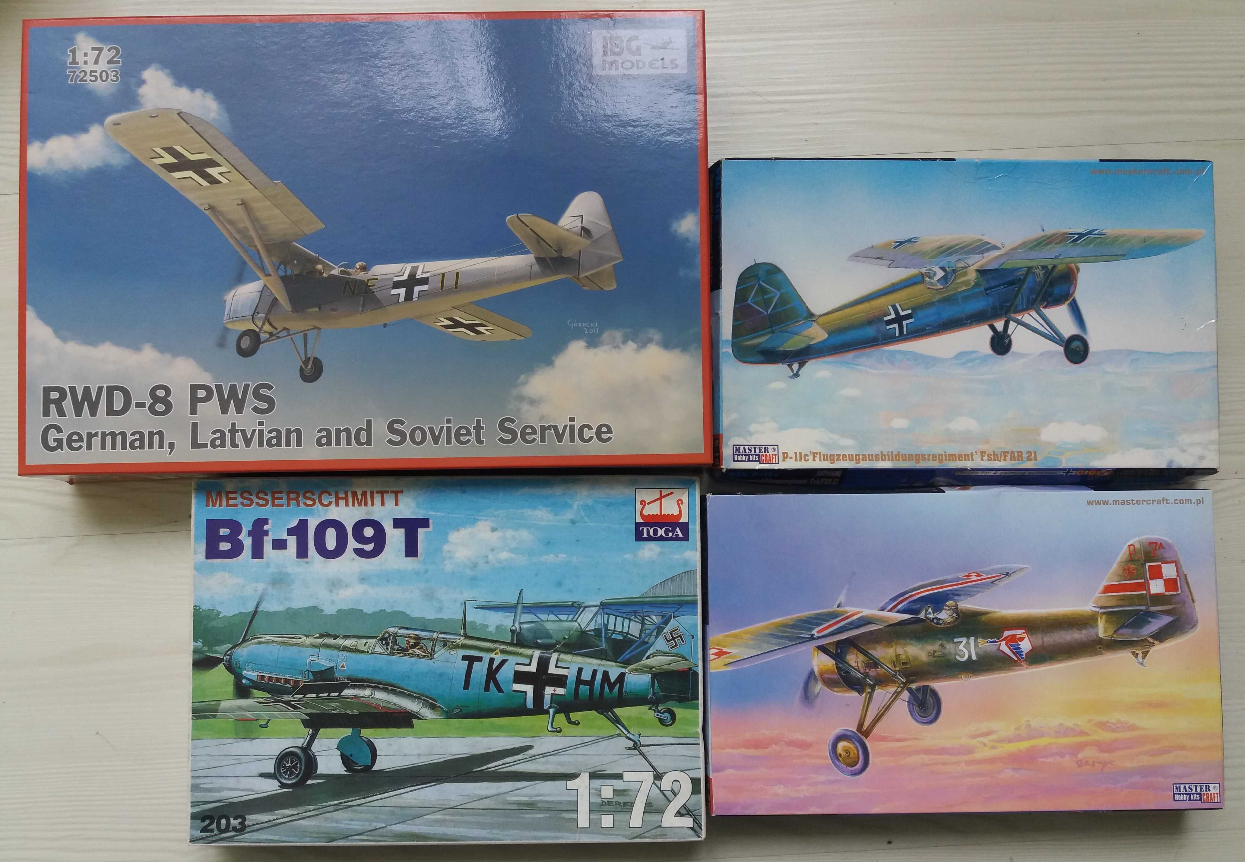 Modelos de aviões. Kits. Escala 1/72. IIGM