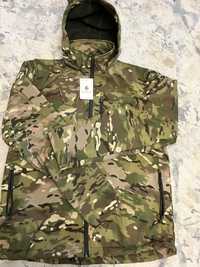 Куртка тактична демісезонна Multicam з флісом XXL