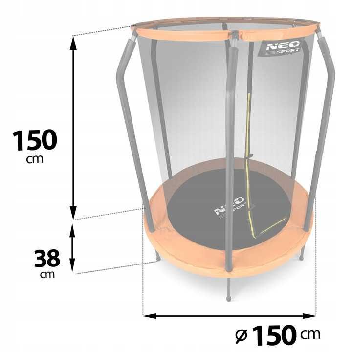 Trampolinę dla Dzieci 5ft - Doskonała Rozrywka dla Aktywnych Maluchów!