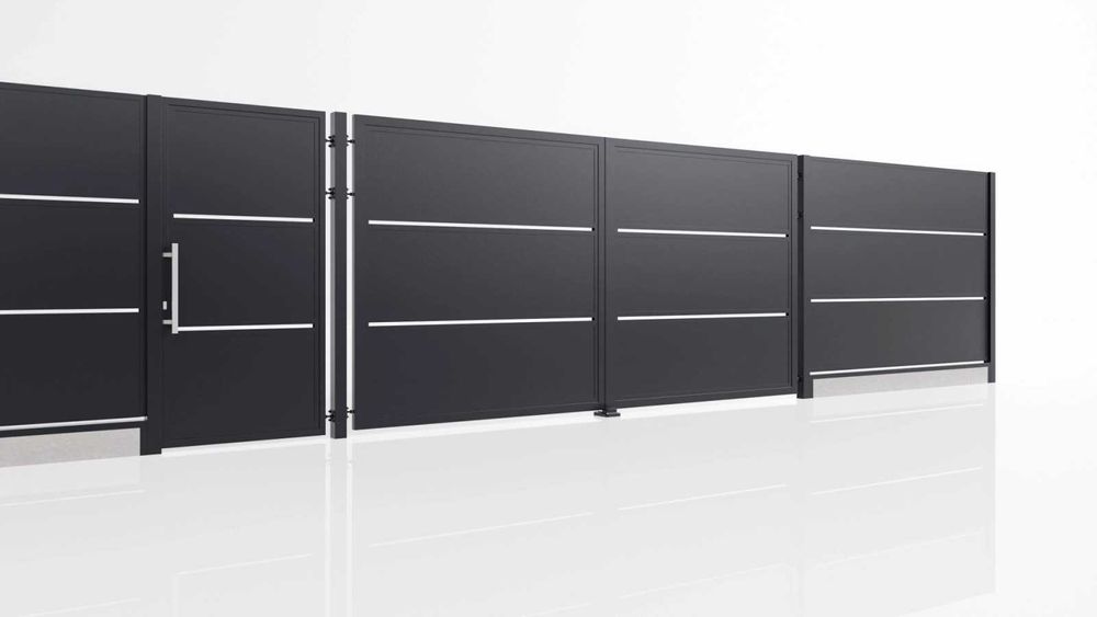 SYSTEM Moduł 60 Brama Przesuwna 350x200,5 RAL 7016 XPS