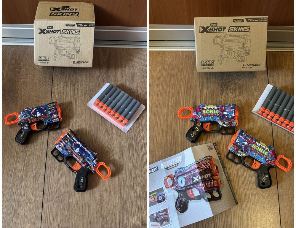 Набір бластерів X-Shot Skins Menace Sonic Robotnik, Race Team by ZURU