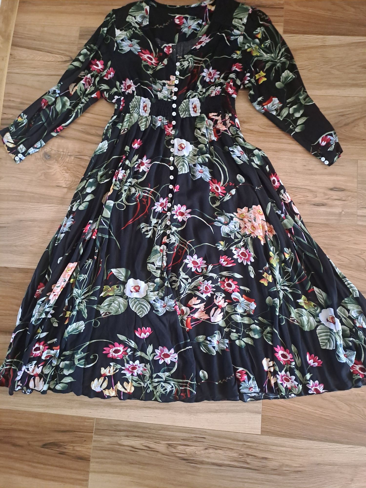 Sukienka kwiaty wiskoza Shein 1xl