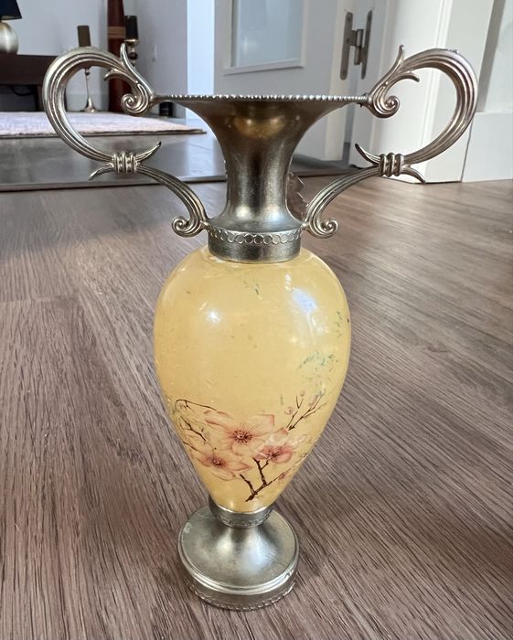 2 X Anforas Alabastro pintadas á mão.