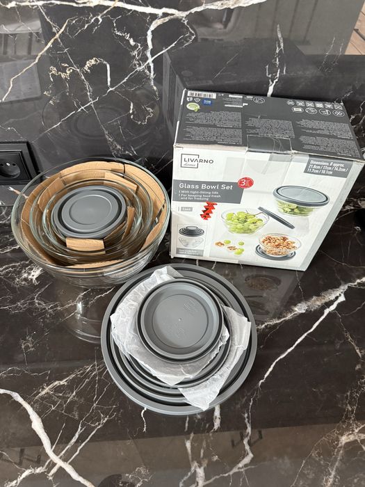Кухонні скляні контейнери Livarno лотки, миски Німеччина