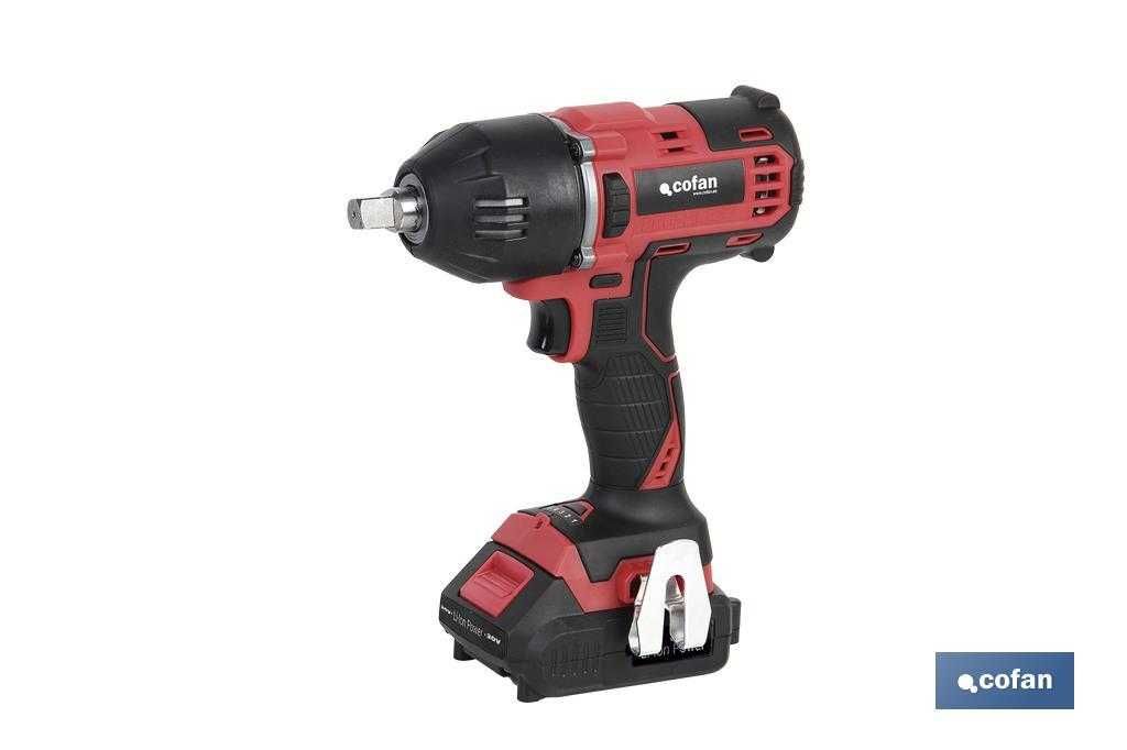 Chave de impacto COFAN  20V 1/2'' + 2 Baterias 2.0Ah + Carregador