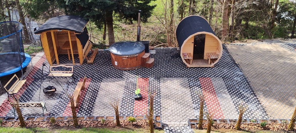 Dom w górach domki domek drewniany wakacje sauna balia Beskidy