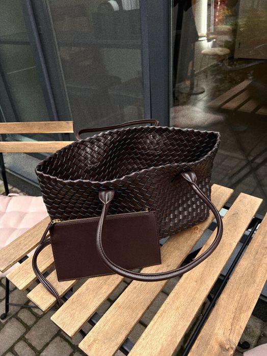 Сумка плетена під бренд Bottega