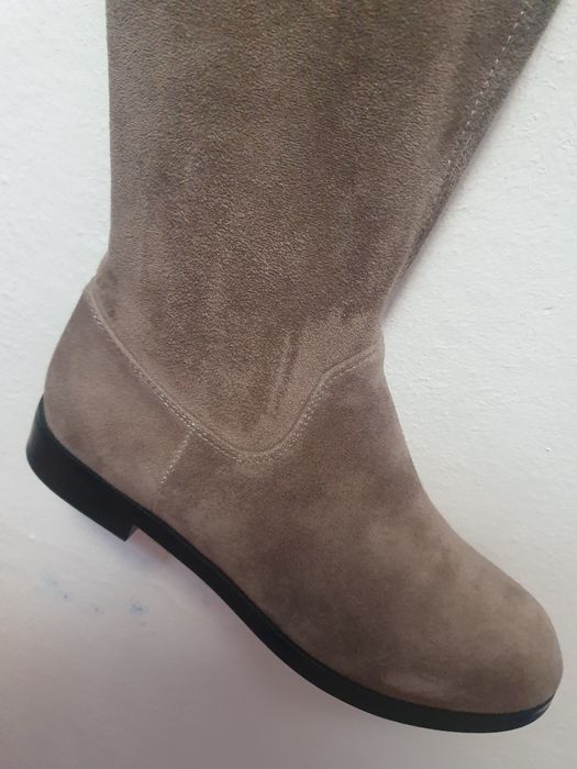 Ботфорты демисезонные, сапоги замш натуральный, Miraton, 37 р.