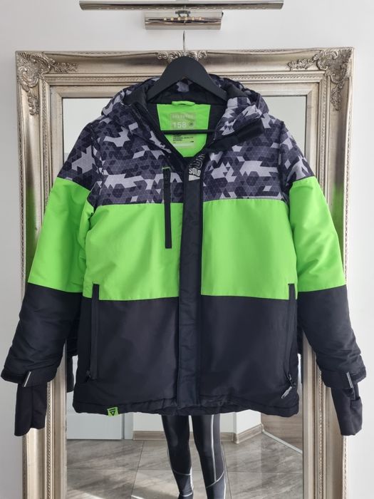 Reserved neonowa zimowa kurtka narciarska chłopięca rozm 158