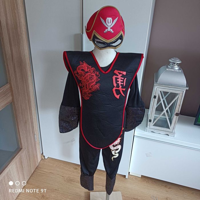Strój karnawałowy NINJA WOJOWNIK kostium przebranie 122/128 (7)