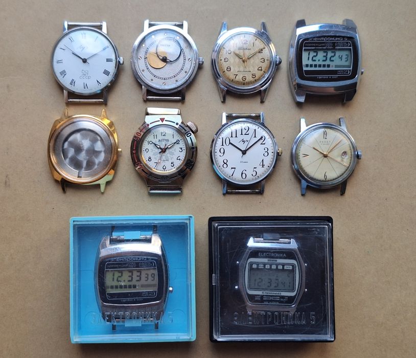 Часы Ракета Коперник Полет Луч Восток Электроника 5 СССР