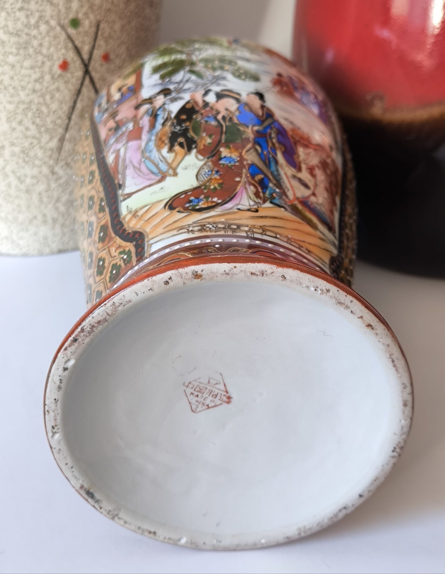 Wazon piękna stara porcelana Chińska sygnowana 30 cm