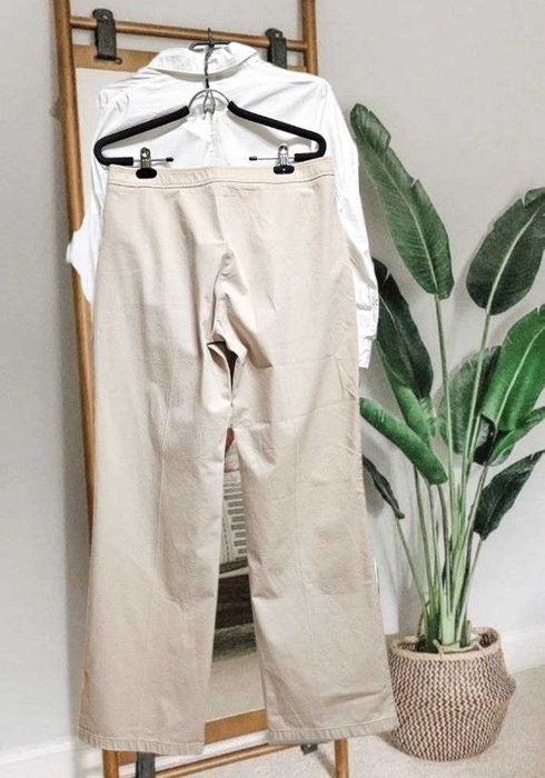 Котоновые широкие брюки плаццо бежевые Maine New England