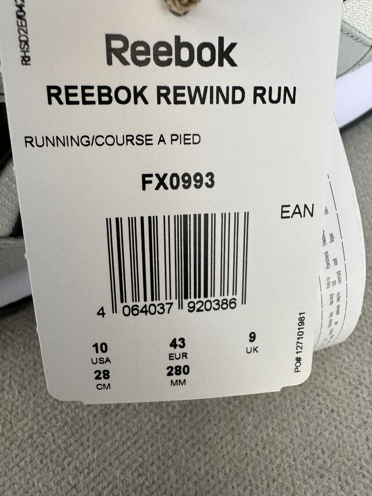 Nowe sneakersy buty sportowe Reebok Rewind 43 u