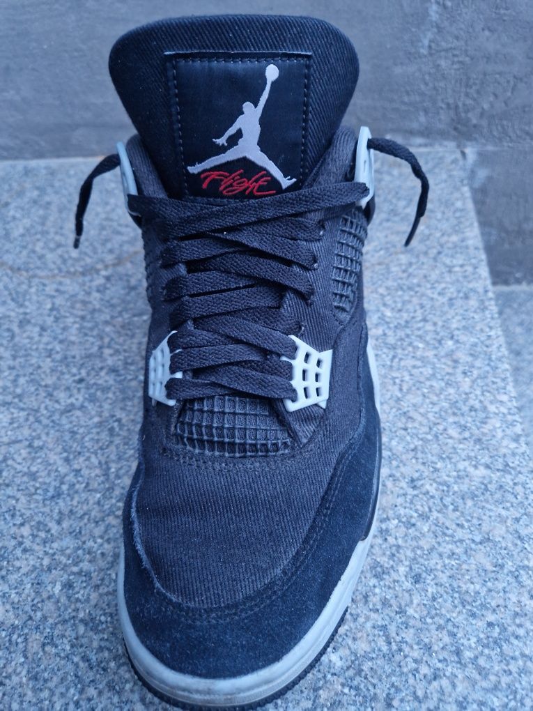 Nike Air Jordan 4 Black Canvas