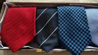 Krawaty jedwabne super jakość - zestaw 5 sztuk