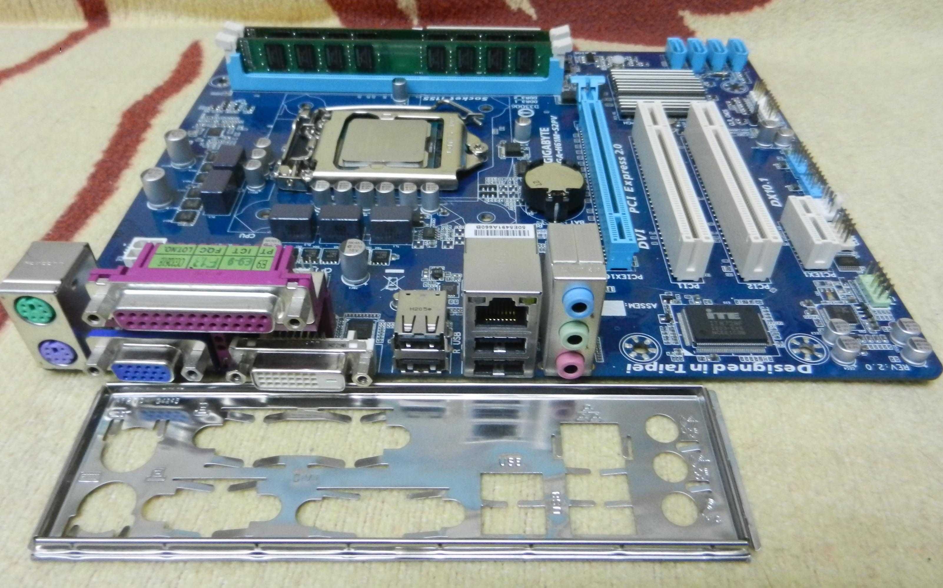 Комплект ПК: GA-H61M-S2PV + Pentium G2030 + 4GB DDR3 + HDD 320GB