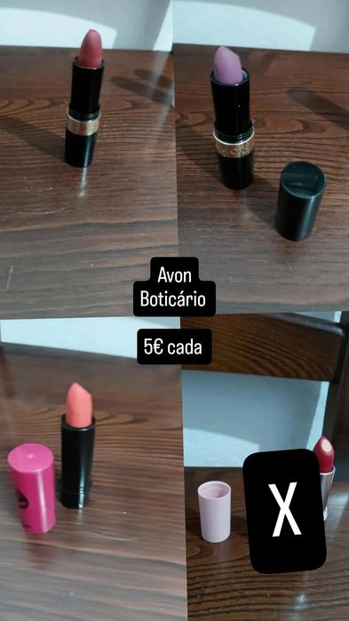 Batons avon e boticário