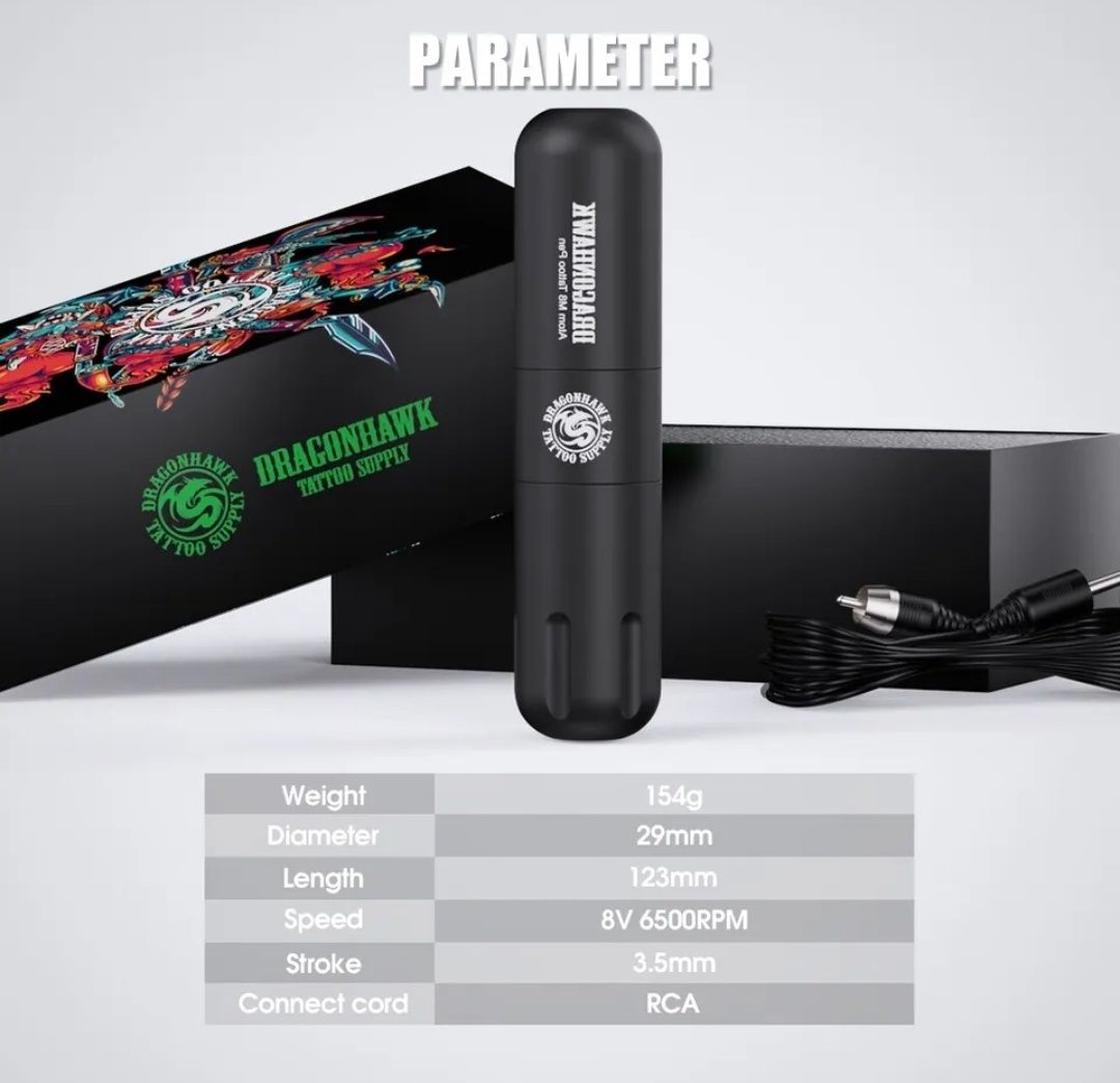 Máquina tatuagem Premium Dragonhawk Atom M8