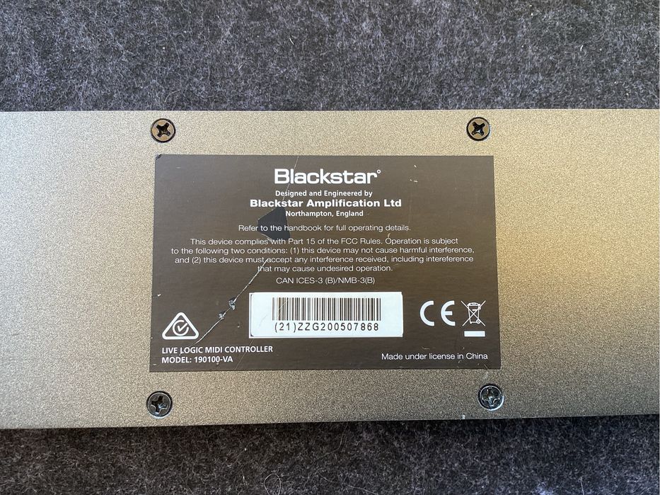 Blackstar live logic midi controller