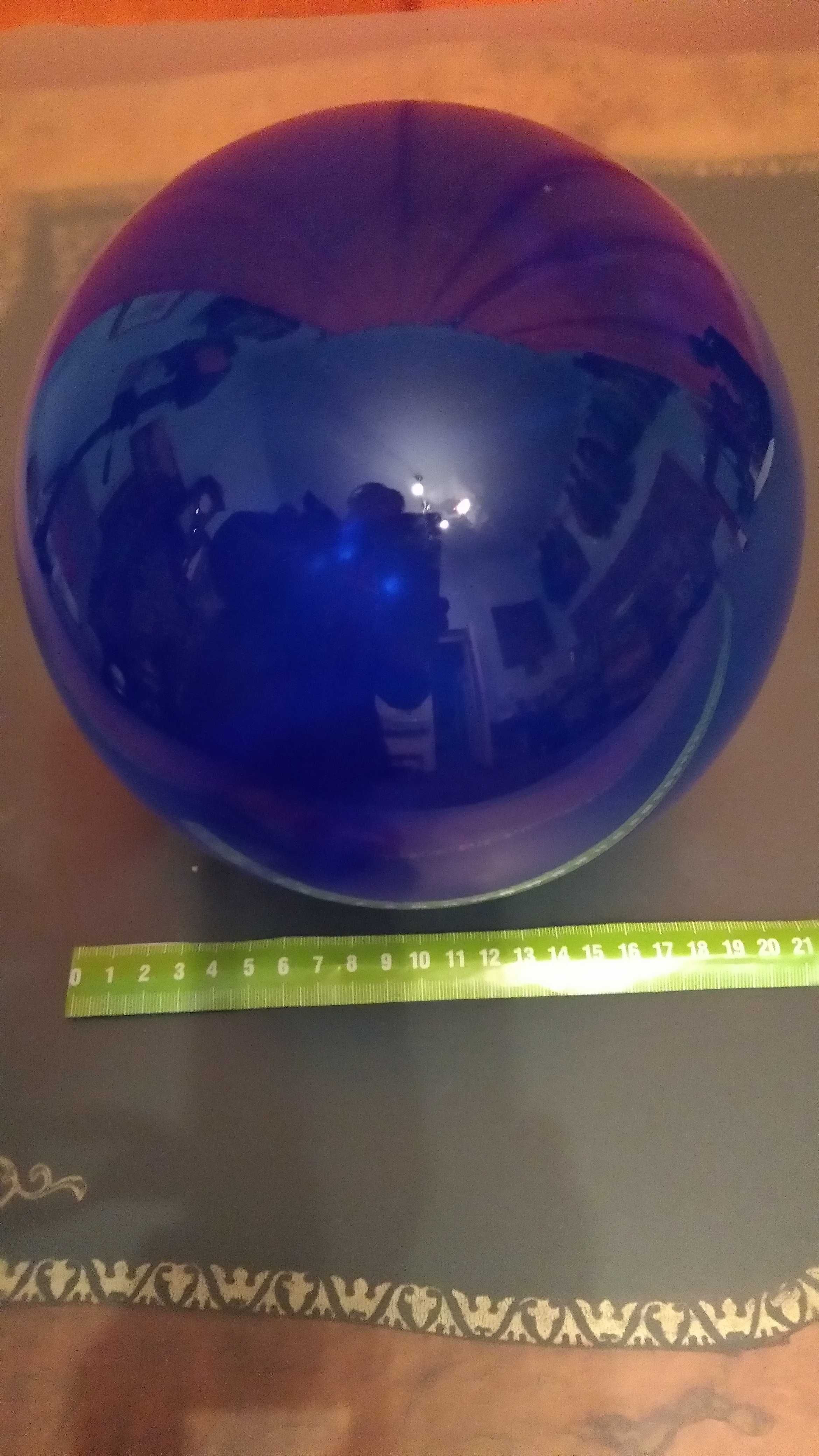 Kula błękitna kryształowa  FENG SHUI szczęścia domowego o śred. 20 cm.