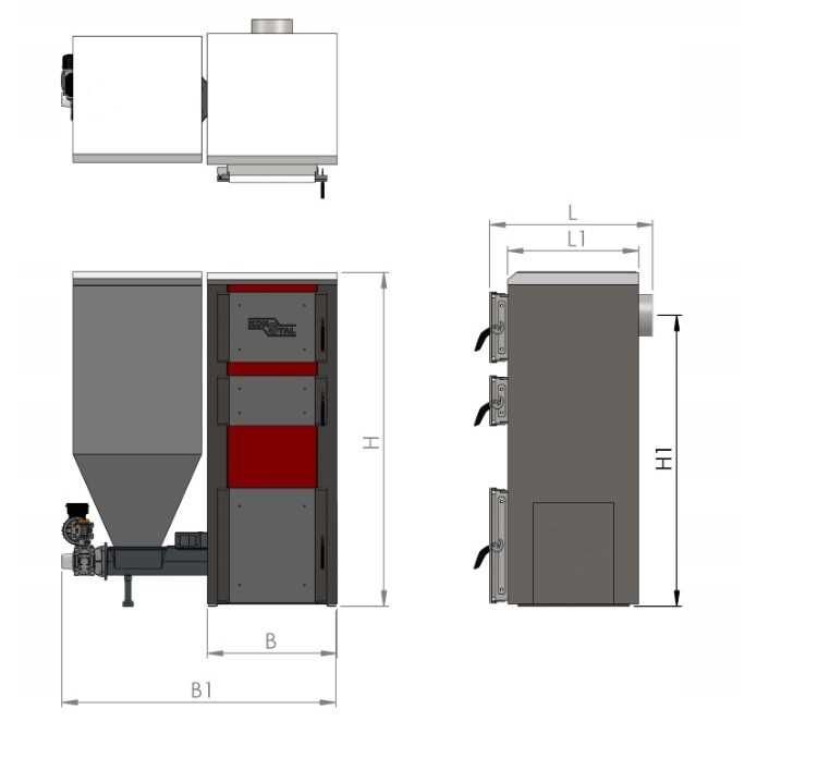 Kocioł Konstal SKAM-P+ 13 kW 5 klasa eko-design ekogroszek