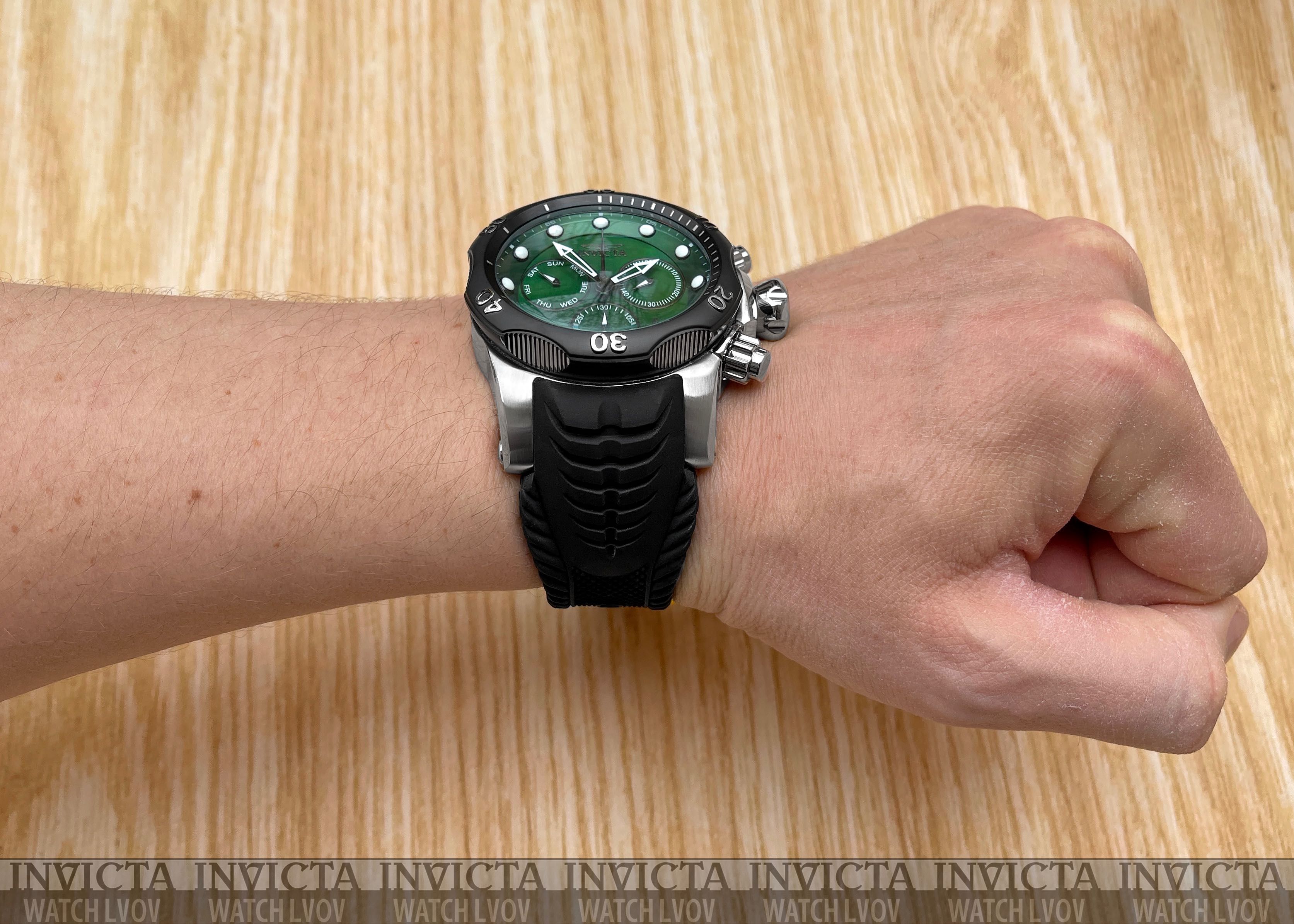 Мужские часы Invicta 33306 Venom Reserve Black Green Swiss 53 mm.