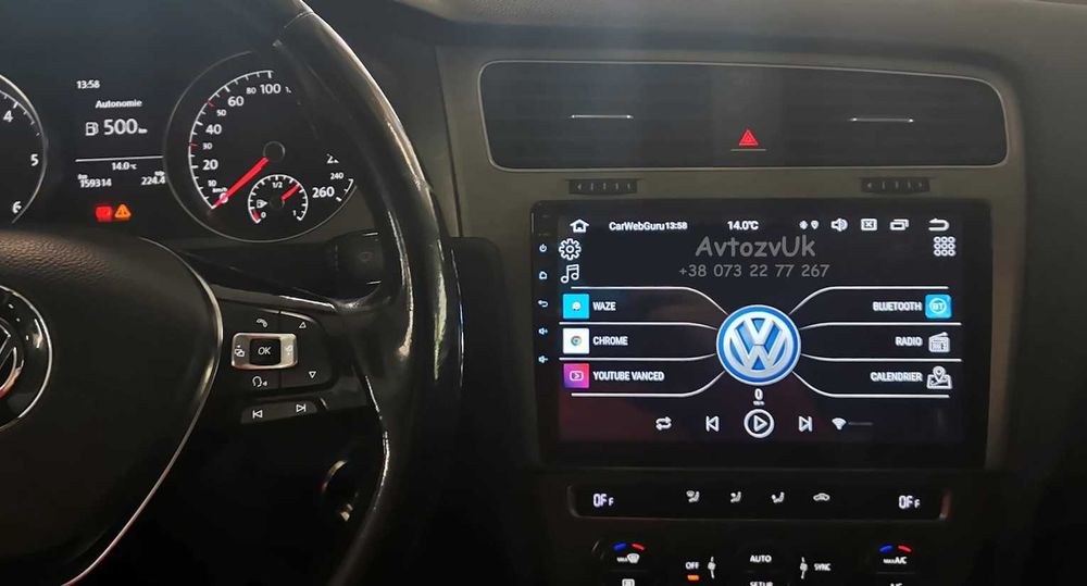 Android GOLF 7 Volkswagen Гольф VW Tesla 2 дин GPS CarPlay Магнитола