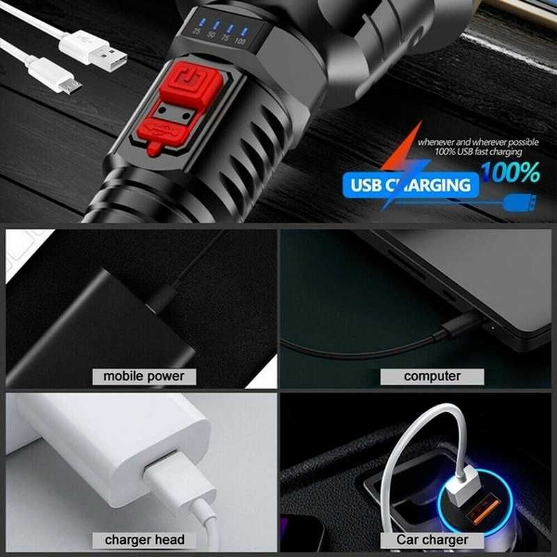 Lanterna led usb recarregável (nova)