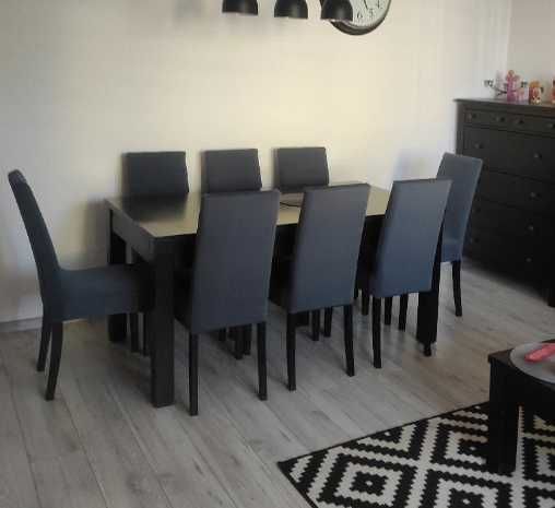 Pokrowce na krzesła szare gładkie zestaw komplet 6 sztuk elastyczne