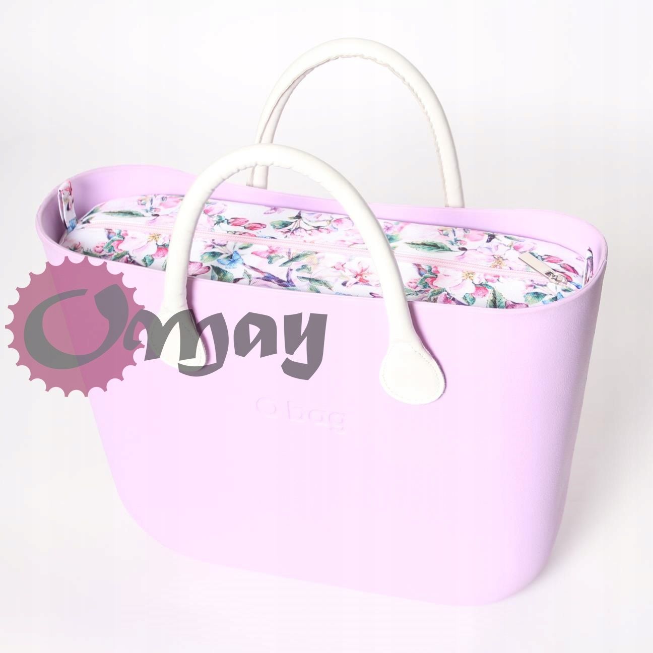 organizer OBAG STANDARD +OPASKA pastelowy ogród cudny 2 kieszenie oMay